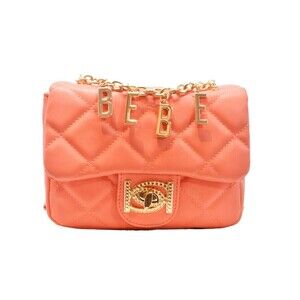 BEBE Wyatt Leather-Like Mini Shoulder Handbag - Salmon